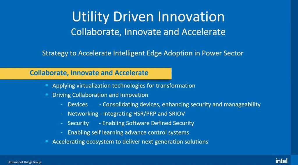 Collaboration, innovation and acceleration are key to pushing forward new developments in the energy sector. Courtesy: Intel/Fortinet